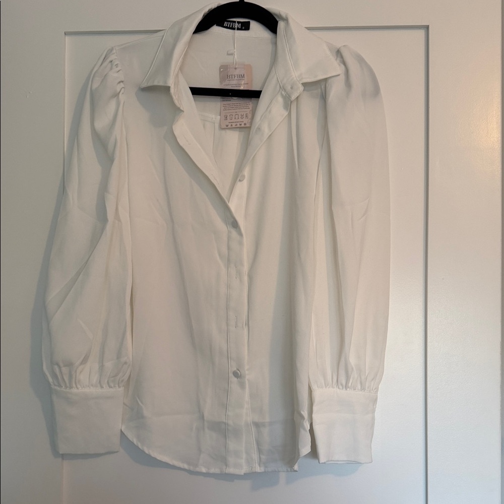BTBFM White Button-Up Shirt